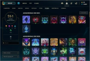 Vendo conta no LOL com 167 skins, todos os champs e 15k EA - League of Legends