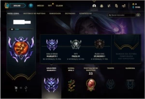 Conta DIAMANTE 1 com 75 PDL, 36 champs e 3 skins - League of Legends LOL