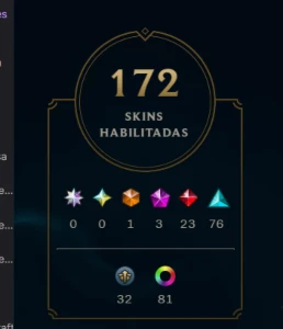 Conta League Of Legends Level 392, MMR Prata/Gold 172 Skins LOL