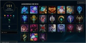 Conta Platina 4 (Platina 1 em 2021)/ 117 Campeões/ 77 Skins - League of Legends LOL