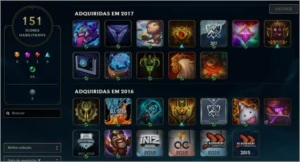 Conta Platina 4 (Platina 1 em 2021)/ 117 Campeões/ 77 Skins - League of Legends LOL