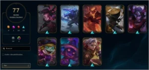 Conta Platina 4 (Platina 1 em 2021)/ 117 Campeões/ 77 Skins - League of Legends LOL