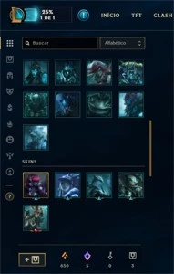 CONTA MAIN RIVEN COM BASTANTE SKINS - League of Legends LOL