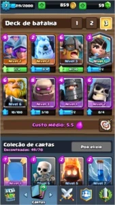 conta clash royale arena 8 com uma lendária a princesa
