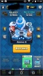 conta clash royale arena 8 com uma lendária a princesa