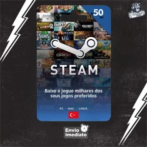 Steam Gift Card - Cartão Pré Pago TRY 50 - Gift Cards