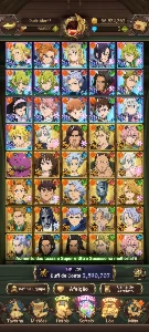 Conta 7DS Grand Cross - Seven Deadly Sins