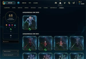 Conta Grão-Mestre - Para fazer de main - 400 skins - League of Legends LOL