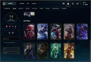 Conta prata 3 com 14 skins e 46 champs - League of Legends LOL