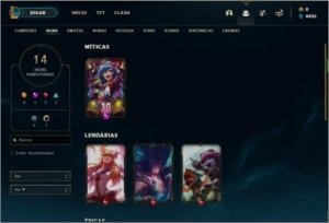 Conta prata 3 com 14 skins e 46 champs - League of Legends LOL