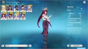 Conta genshins AR 10 - ROSARIA - Genshin Impact