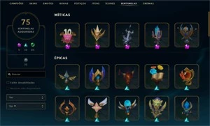 Conta LOL Diamante 1 500+ skins - League of Legends