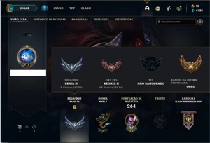 Conta Prata 3 com 62 Skins e 95 Champs - League of Legends LOL