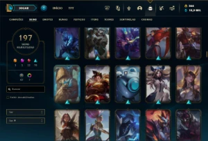Unranked com TODOS os champs e 197 Skins ( MAIN SUP ) - League of Legends LOL