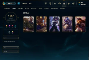 Unranked com TODOS os champs e 197 Skins ( MAIN SUP ) - League of Legends LOL