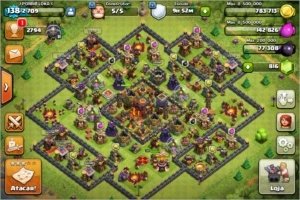 Conta cv 10 de clash of clans