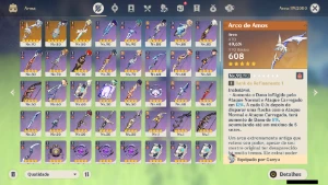 Genshin Impact - Ar56 , 12 Personagens T5 E 3 Armas T5