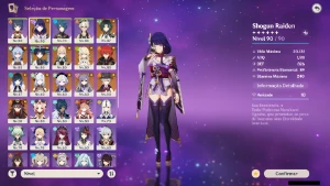 Genshin Impact - Ar56 , 12 Personagens T5 E 3 Armas T5