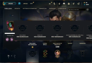 Conta Unranked com 80 Champs e 68 Skins - League of Legends LOL