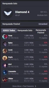 CONTA LEAGUE OF LEGENDS DIAMANTE 4 SMURF LOL