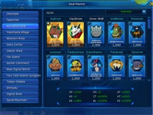 Conta mid game NADMO AOX 75/75 megidra X all maps abertos - Digimon Masters Online