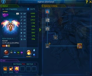 Conta mid game NADMO AOX 75/75 megidra X all maps abertos - Digimon Masters Online