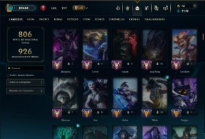 Unranked com TODOS os Champs e 189 Skins ( ADC / SUP ) - League of Legends LOL