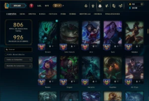 Unranked com TODOS os Champs e 189 Skins ( ADC / SUP ) - League of Legends LOL