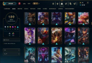 Unranked com TODOS os Champs e 189 Skins ( ADC / SUP ) - League of Legends LOL