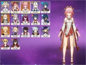 Yae Miko C1 - Atlas Celestial e Harpa -AR 36 - Genshin Impact