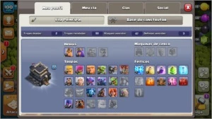 Clash of Clans CV 9 quase Full, muito barato