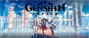 Conta Genshin Impact AR 7 com Ganyu, Mona e Jean
