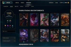 Conta League Of Legends 100 skins e 133 champ LOL