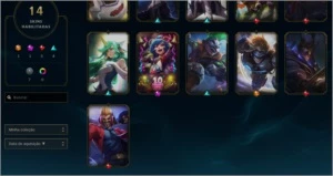 Conta lv 67, 66  champs, 14 skins, 4 sentinelas - League of Legends LOL