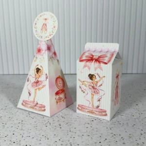 Caixas Milk e Pirâmide Bailarina - Kits 20 ou 40 - Artesanato e Personalizados