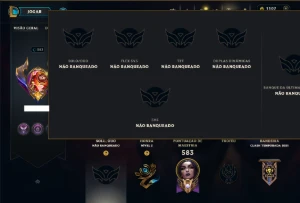 Unranked com TODOS os Champs e 427 Skins ( Nivel 523 ) - League of Legends LOL