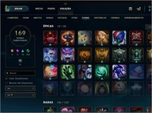 Conta League Of Legends Platina 3 275 skins LOL