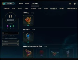 Conta League Of Legends Platina 3 275 skins LOL