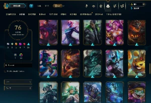 Ouro 4 com 155 Champs e 76 Skins +5 Prestigios - League of Legends LOL