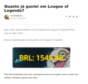 Conta Lol / Valorant