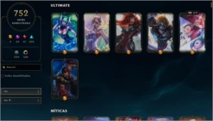 Conta de League of Legends (lol) com 752 skins LVL 454
