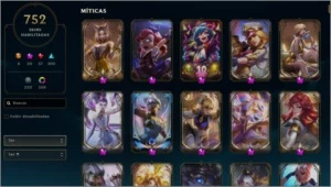 Conta de League of Legends (lol) com 752 skins LVL 454