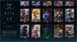 Conta de League of Legends (lol) com 752 skins LVL 454