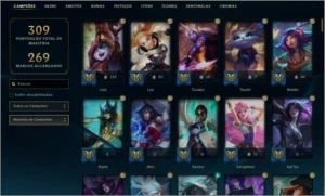 Conta de League of Legends (lol) com 752 skins LVL 454