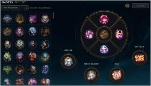 Conta de League of Legends (lol) com 752 skins LVL 454