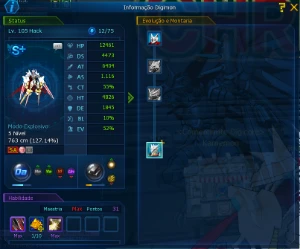 Conta Midgame LADMO Servidor Omegamon - Digimon Masters Online