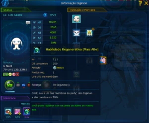 Conta Midgame LADMO Servidor Omegamon - Digimon Masters Online