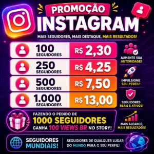 1K De Seguidores Mundiais Para Instagram - Redes Sociais