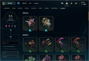 CONTA LOL 431 SKINS - GOLD - League of Legends