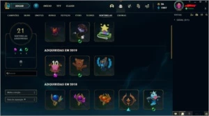 CONTA LOL 236 SKINS - League of Legends